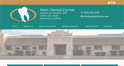 Desktop Screenshot of maindentalcenter.com